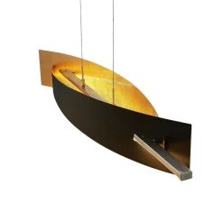 Lucande LED-hængelampe Marija, 101 cm, sort, dæmpbar