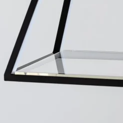 Lucande LED-hængelampe Mensola, sort, aluminium, 75 cm