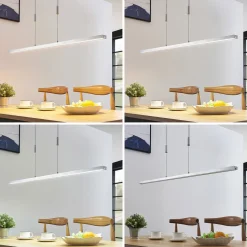 Lucande LED-hængelampe Myron, touchdæmper, CCT, aluminium