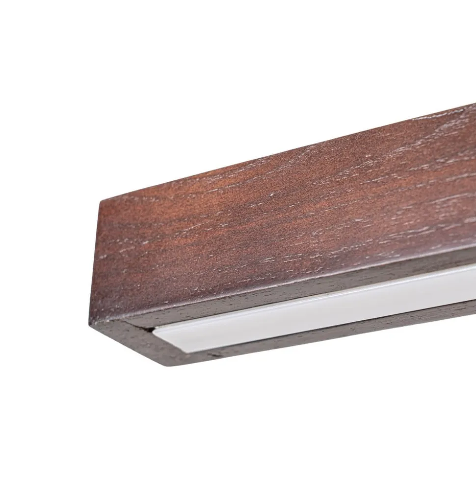 Lucande LED-hængelampe Nihalo, valnød, 122 cm, dæmpbar, CCT