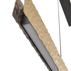 Lucande LED-hængelampe Nivara, 117 cm, guld, metal