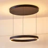 Lucande LED-hængelampe Philine, Ø 60 cm, sort, jern