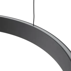 Lucande LED-hængelampe Philine, Ø 60 cm, sort, jern