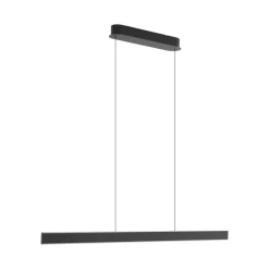 Lucande LED-hængelampe Philine, længde 121 cm sort jern