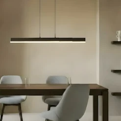 Lucande LED-hængelampe Torven, sort, CCT, udtrækkelig