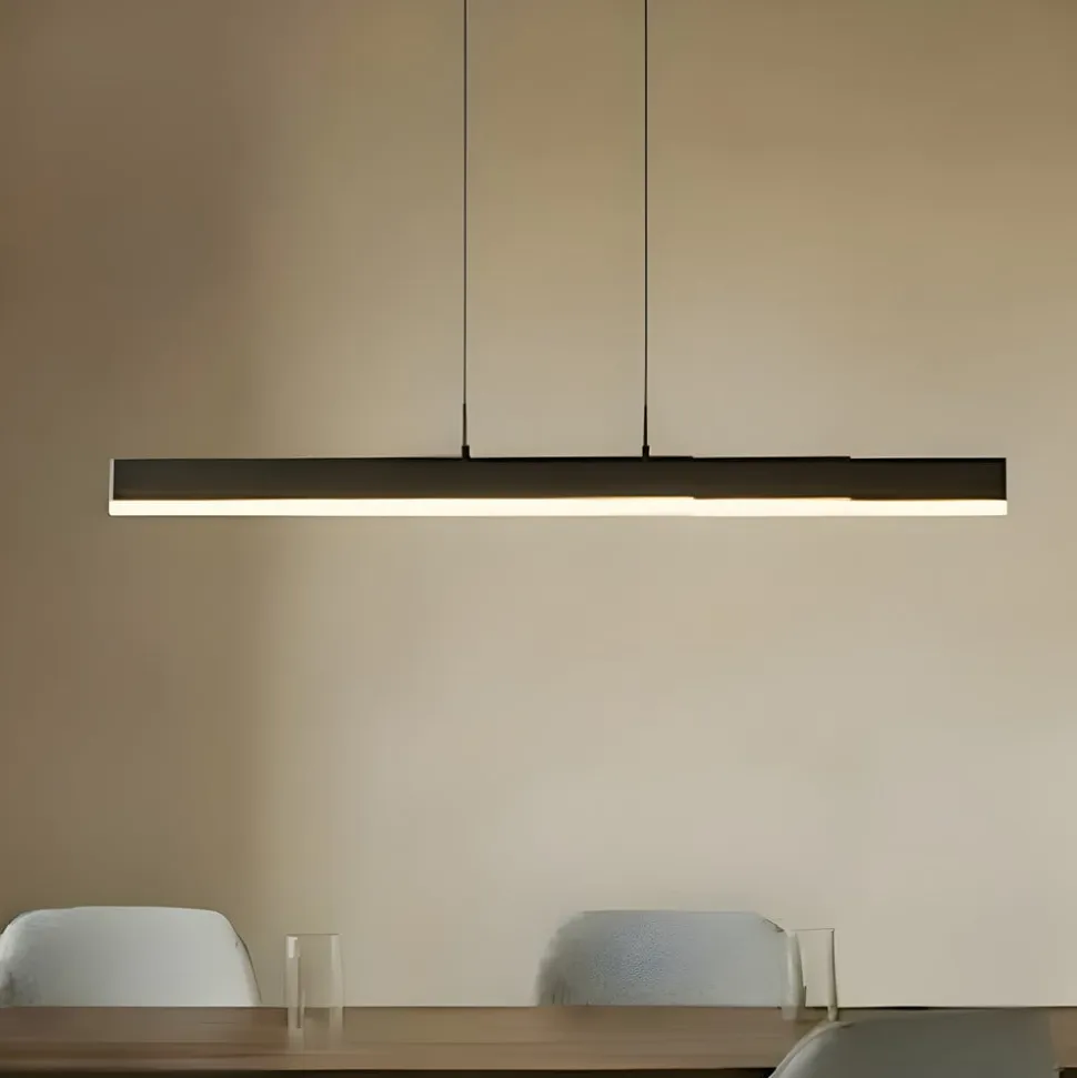 Lucande LED-hængelampe Torven, sort, CCT, udtrækkelig
