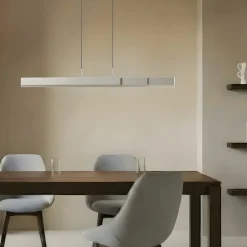 Lucande LED-hængelampe Torven, aluminium, CCT, udtrækkelig