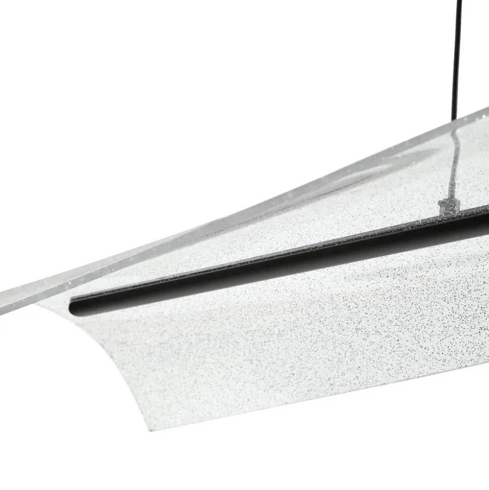 Lucande LED-hængelampe Vellia, sort, længde 112 cm, CCT