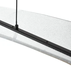 Lucande LED-hængelampe Vellia, sort, længde 112 cm, CCT