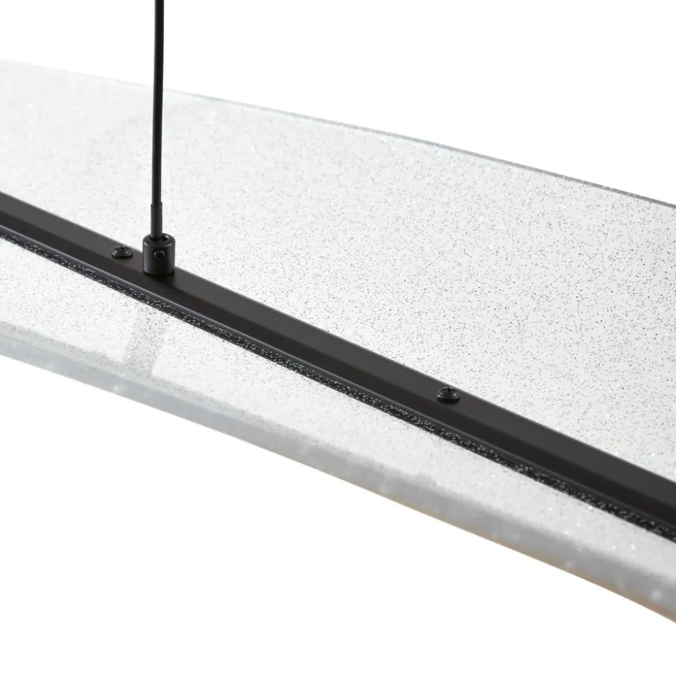 Lucande LED-hængelampe Vellia, sort, længde 112 cm, CCT