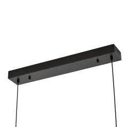 Lucande LED-hængelampe Vellia, sort, længde 112 cm, CCT