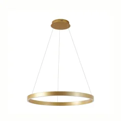 Lucande LED-hængelampe Yonam, Ø 80 cm, 1 lyskilde, guld, CCT
