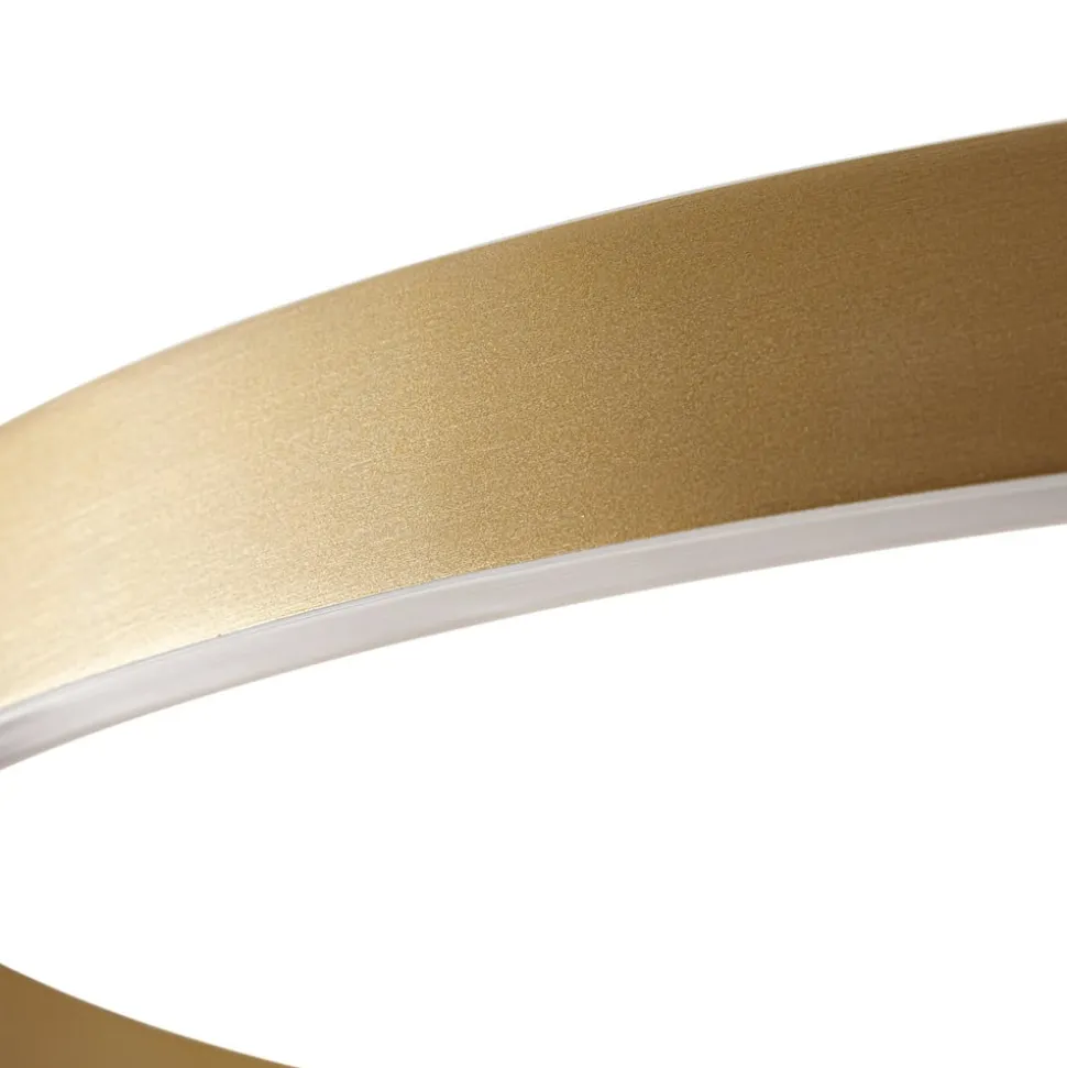 Lucande LED-hængelampe Yonam, Ø 80 cm, 1 lyskilde, guld, CCT