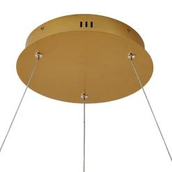 Lucande LED-hængelampe Yonam, Ø 80 cm, 1 lyskilde, guld, CCT