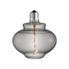 Lucande LED-klokkelampe, E27 4W, Ø 16 cm, 1800K, røgfarvet