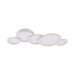 Lucande LED-loftlampe Diala, hvid, metal, 96 cm