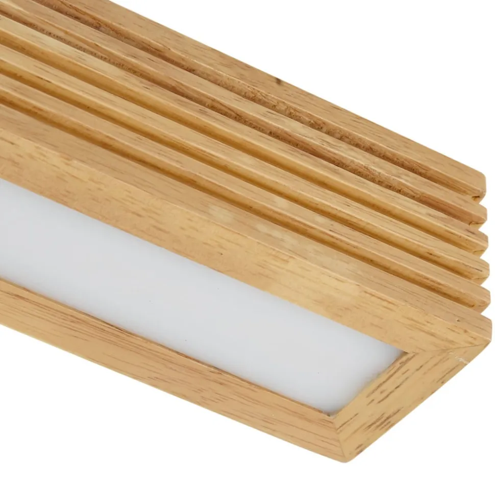 Lucande LED-loftlampe Emara, lys træ, eg, dæmpbar