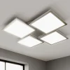 Lucande LED-loftlampe Ilira, 4 lyskilder, sølv, CCT, dæmpbar