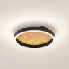 Lucande LED-loftlampe Menulis, sort/guld, PC, Ø 30 cm