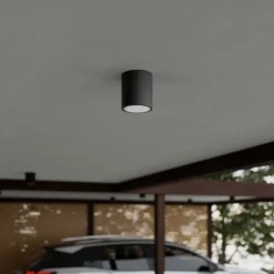 Lucande LED-loftlampe Meret, rund, antracit, metal