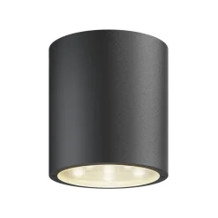 Lucande LED-loftlampe Meret, rund, antracit, metal