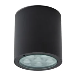 Lucande LED-loftlampe Meret, rund, antracit, metal