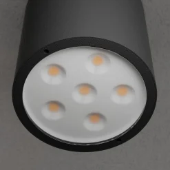 Lucande LED-loftlampe Meret, rund, antracit, metal