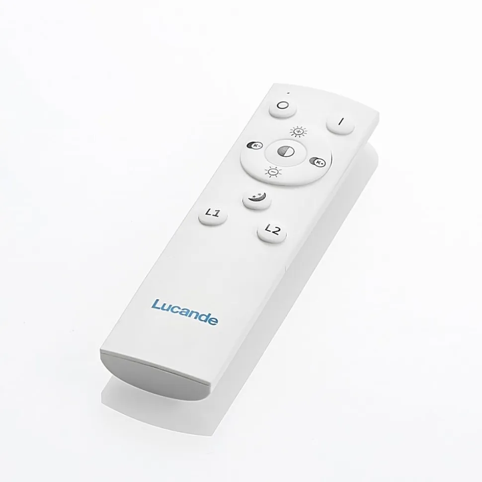 Lucande LED-loftlampe Noud, 65 cm, sølv, metal, CCT