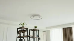 Lucande LED-loftlampe Noud, 49 cm, sølv, aluminium, dæmpbar