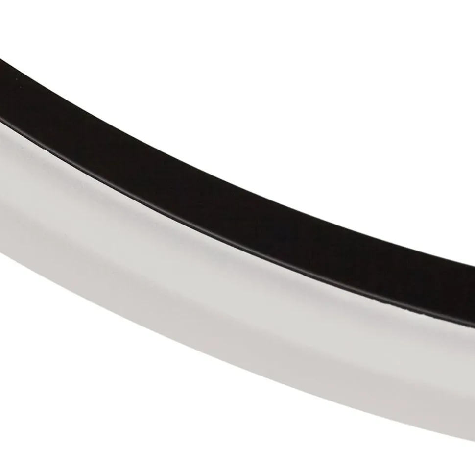 Lucande LED-loftlampe Orven, sort/marmor, Ø 50 cm, dæmpbar.