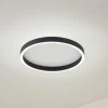 Lucande LED-loftlampe Rotundo, Ø 40 cm, sort, dæmpbar
