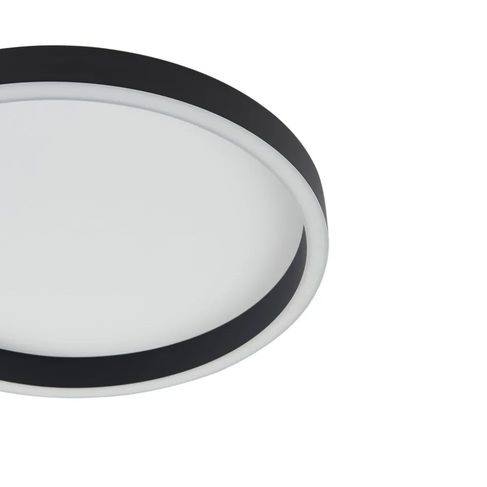 Lucande LED-loftlampe Rotundo, Ø 40 cm, sort, dæmpbar