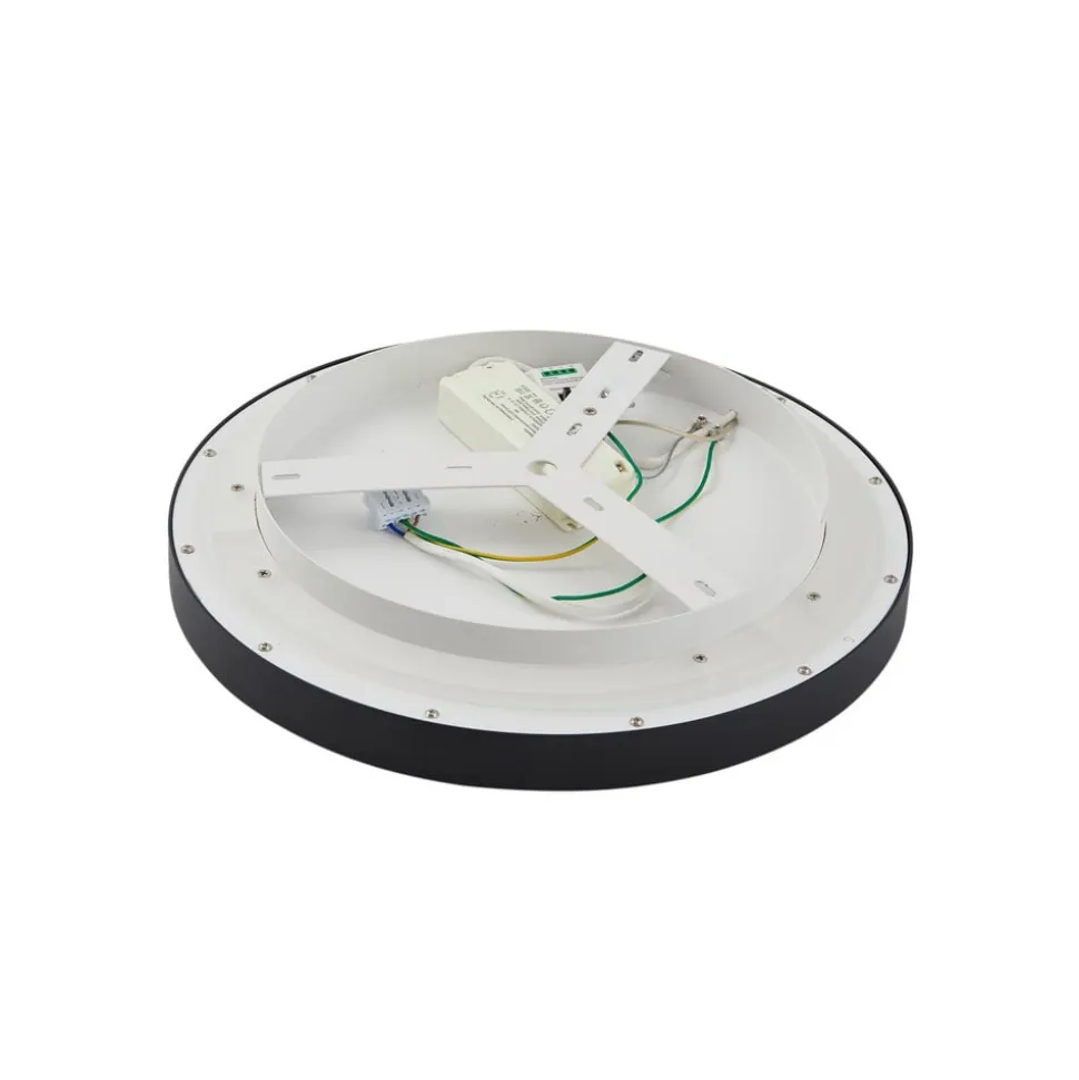 Lucande LED-loftlampe Rotundo, Ø 40 cm, sort, dæmpbar