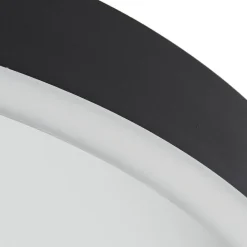 Lucande LED-loftlampe Rotundo, Ø 40 cm, sort, dæmpbar