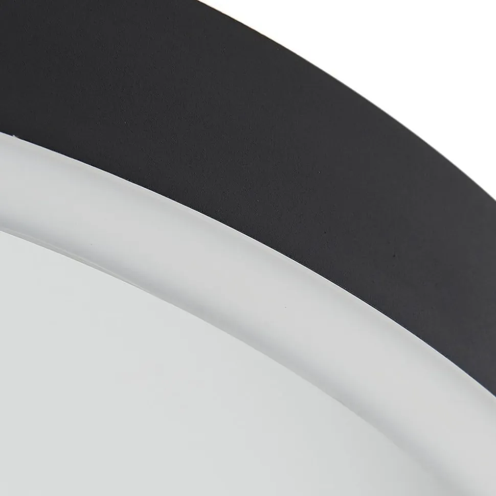 Lucande LED-loftlampe Rotundo, Ø 40 cm, sort, dæmpbar