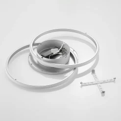 Lucande LED-loftlampe Senne, 63 cm, sølv, aluminium