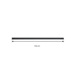 Lucande LED-loftlampe Teniona, 132 cm, sort, aluminium