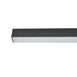 Lucande LED-loftlampe Teniona, 132 cm, sort, aluminium