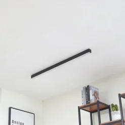 Lucande LED-loftlampe Teniona, 101 cm, sort, aluminium
