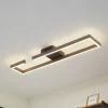 Lucande LED-loftlampe Yvor, 100 cm, sort, aluminium