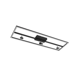 Lucande LED-loftlampe Yvor, 99,5 cm, sort, drejelig