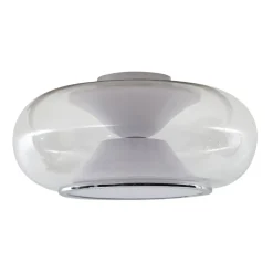 Lucande LED-loftslampe Orasa, glas, hvid/klar, Ø 43 cm