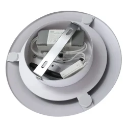 Lucande LED-loftslampe Orasa, glas, hvid/klar, Ø 43 cm
