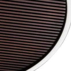 Lucande LED-loftslampe Orven, sort/træ, 80 cm, dæmpbar