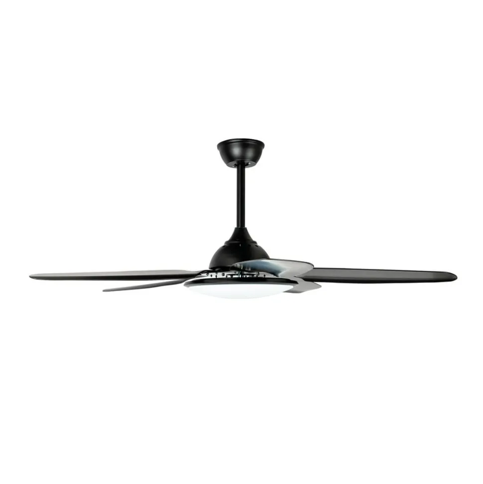 Lucande LED-loftventilator Divian, sort, DC, støjsvag, CCT