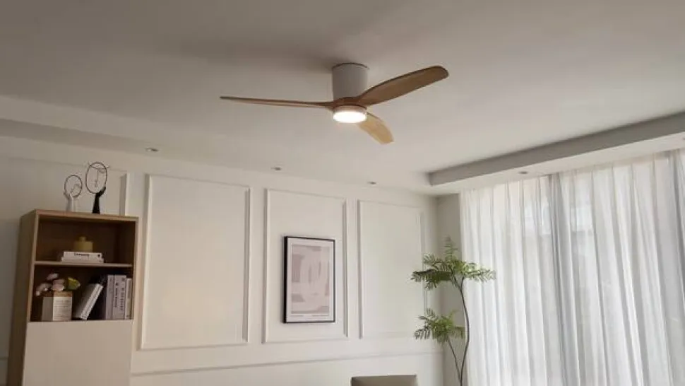 Lucande LED-loftventilator Faipari, hvid, DC, støjsvag, 132 cm