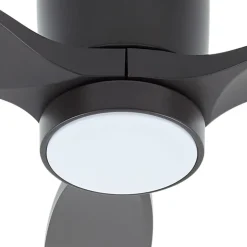 Lucande LED-loftventilator Sorin, sort, DC, støjsvag, IP44