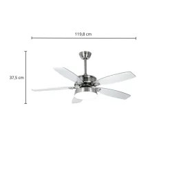 Lucande LED-loftventilator Kuvio, DC, støjsvag, Ø 120 cm, CCT