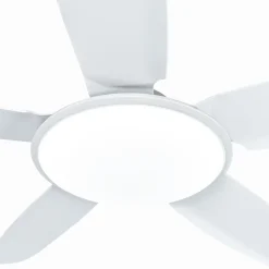 Lucande LED-loftventilator Divian, hvid, DC, støjsvag, CCT