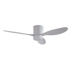 Lucande LED-loftventilator Kayu, hvid, DC, støjsvag, Ø 132 cm
